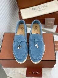 로로피아나 소가죽 스웨이드 남녀 로퍼 LORO PIANA