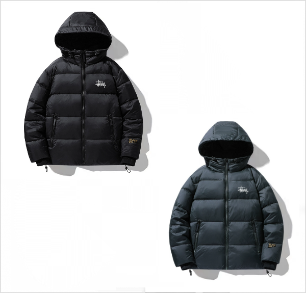 위핑,스투시 블랙골든 푸퍼 패딩 남여공용 STUSSY