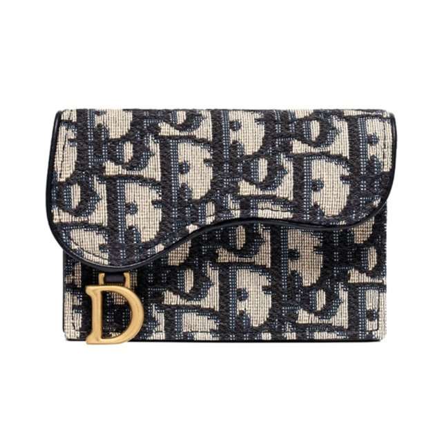 에이프,DIOR 디올 오블리크 새들 플랫 카드지갑 ﻿S5610CTZQ